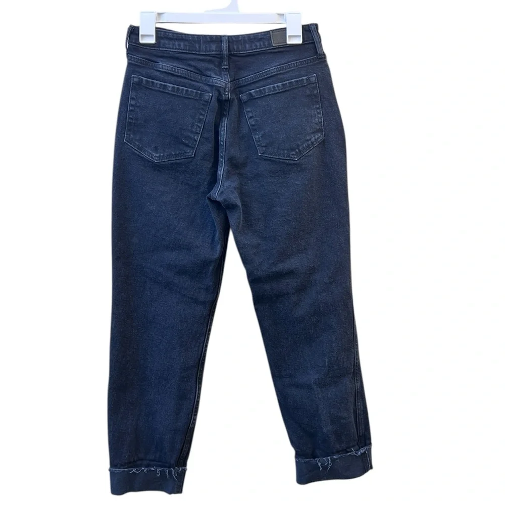 Hollister Black Cotton Ultra High Rise Mom Jeans‎ sz 27